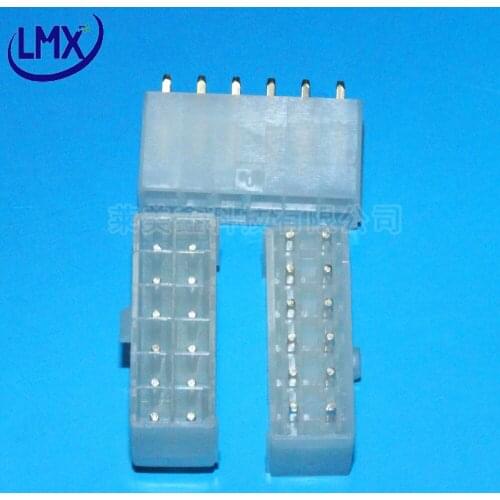 20 Pcs 3.96mm Pitch 12 Pins double row straight Header Female Socket White 2*6pin