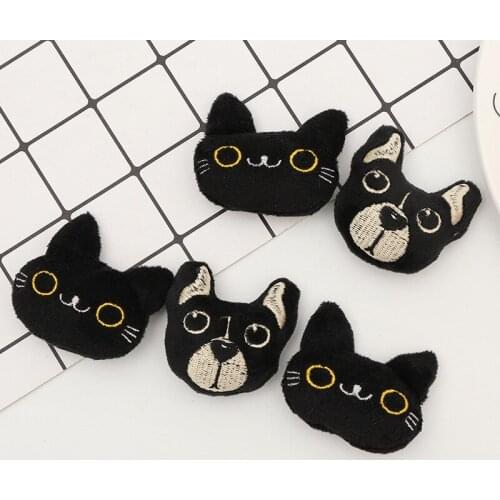 20pcs/lot 5*6cm animals doll Padded Patches Appliques For Clothes Sewing Supplies DIY Hair Decoration