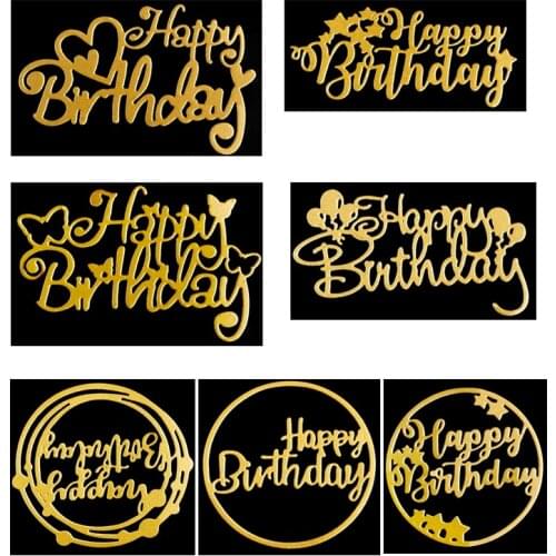 2021New Arrival Happy Birthday Metal Cutting Dies DIY Scrapbooking Stamps Craft Embossing Die Cut Making Stencil Template