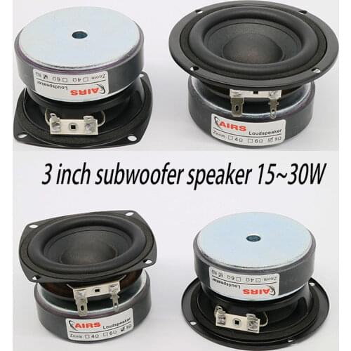 15-30W 3 Inch Subwoofer Speaker 4~8 Ohm 3 Inch Woofer Amplifier Speaker 85Hz- 5.5KHz Bass One Pcs Round and Square Speaker