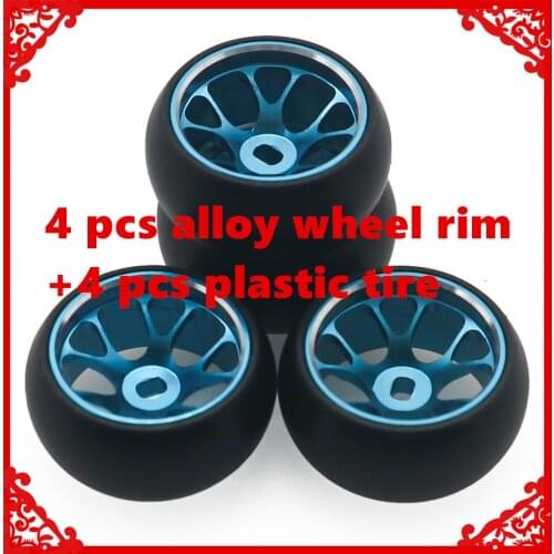 Alloy rim wheel 10 spoke drift tire for rc hobby model car 1/28 Wltoys K969 K989 P929 drift rally big foot kyosho mini-Z Q D