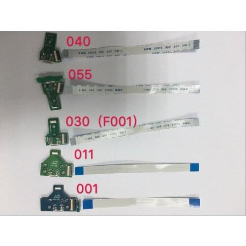 400sets/Lot USB Charging Port Socket Charger Board PCB+cable 12/14pin For PS4 Controller JDS-040 JDS-030 JDS-011 JDS-001 JDS-055