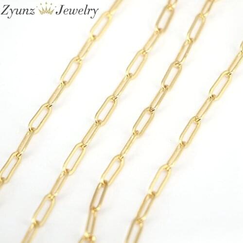 5 Meters, Gold Color Chains For DIY Jewelry Making Link Chain Accessories Bulk Chain Findings