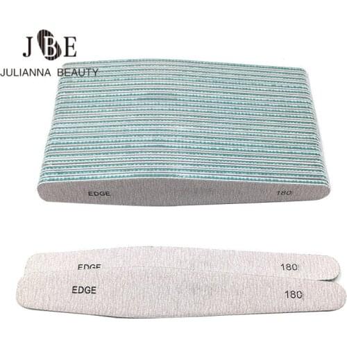 50Pcs/Lot 180/180 New Gray Diamond Nail File Pedicure Buffer Nail Art UV Gel Tools System Washable Buffing Sanding File Sponge