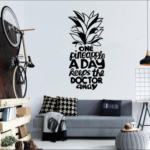 Pineapple Wall Decals Pine Fruit Food Kitchen Wall Stickers Vinyl Sticker Home Living Room Decor Kids Room Decor Design dw4336