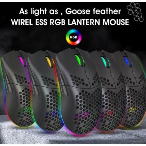 Wireless Hole Mouse RGB Light 2.4 GHz Wireless Mouse 4-speed DPI Adjustment 10M Wireless Receiving Distance Mouse For Laptop