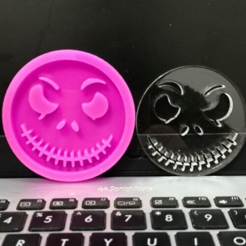 Shiny Glossy Jack Clown resin mold silicone mold for resin Epoxy Resin Mold Badge Reel Phone Socket As Well