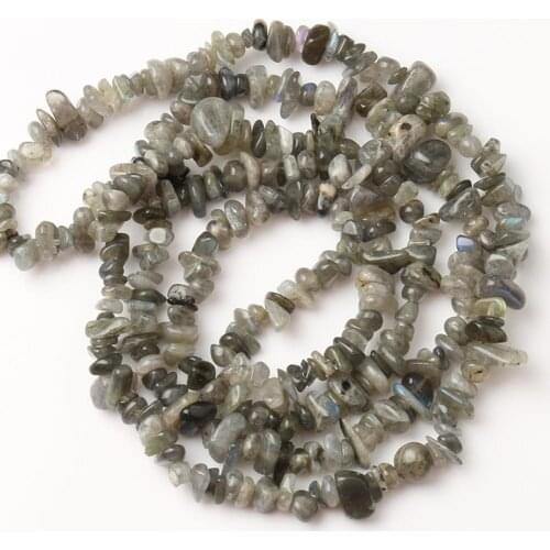 5-8mm Natural Gravel Gray Labradorite Stone Beads Irregular Chips Loose Spacer Beads for Jewelry Making DIY Bracelet Supplies