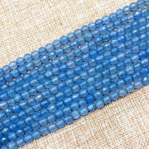 Natural Stone Beads FacetedJades Jaspers Round Spacer Loose Beads For Jewelry Making DIY Bracelet & Necklace