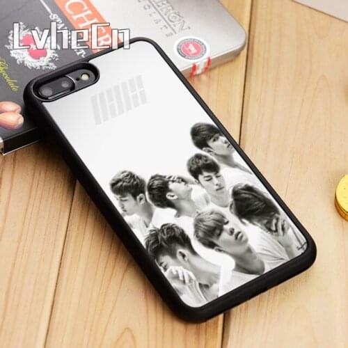 LvheCn IKON KPOP Boy Group Pattern Phone Case Cover For iPhone 5 6s 7 8 plus 11 12 Pro X XR XS max Samsung S7 edge S9 S10 note 8