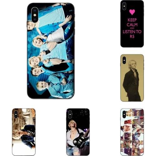 R5 Ross Lynch TPU Print Capa For Apple iPhone 4 4S 5 5S SE 6 6S 7 8 Plus X XS Max XR