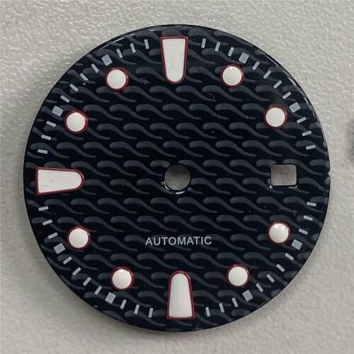 29mm Wave Pattern Watch Dial for Swiss Movement 2824-2 2836 Japanese Movement 2815 8200 Watch Repair Parts Accessories