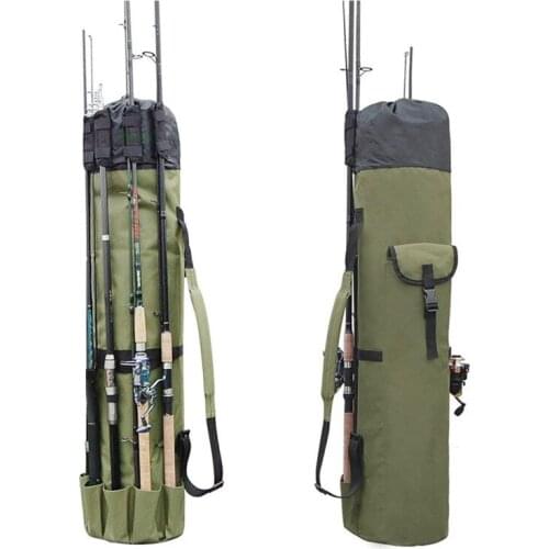 Cylindrical Outdoor Fishing Bag Multifunctional Fishing Rod Bag Sea Rod Fishing Gear Storage Bag