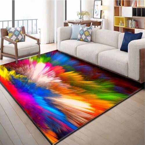 Color Geometry Pattern 3D Print Big Carpets For Living Room Bedroom Large Area Rug Luxury High-end Modern Home Thicken Floor Mat
