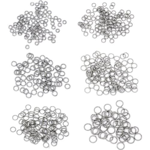 Doreen Box Lovely 500PCs 8mm Dia Stainless Steel Open Jump Rings Findings for DIY Jewelry Making Jump ring Wholesale