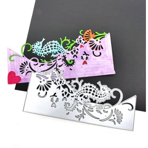 Julyarts Sea Horse Album Scrapbooking Dies Metal Craft Supplies for Card Making DIY Scrapbooking Cardstock Die Cut