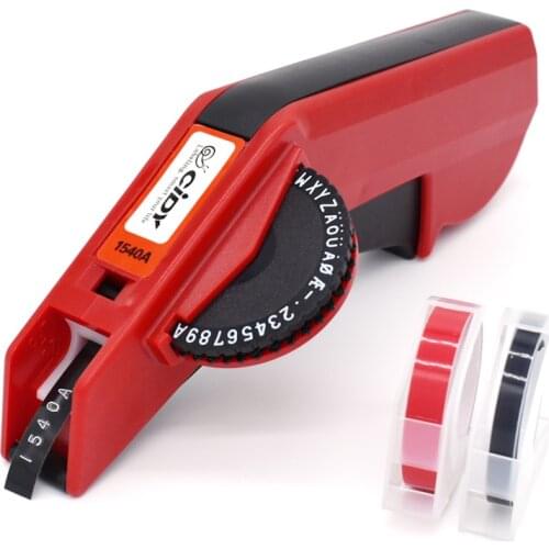 Dymo Label Maker Machine Replace MOTEX 3D Manual Typeweiter 1540A Embossing Printers for Embossing Label Tape Manual Labeller