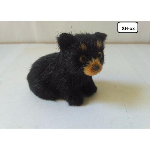 Mini simulation black bear model polyethylene&furs reallife bear doll gift about 8x6cm xf2177