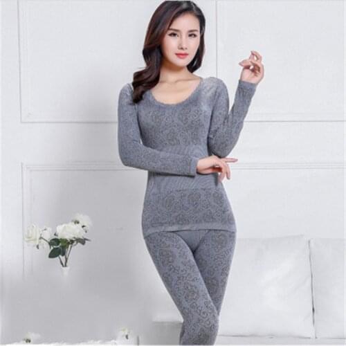 Fashion New 2020 Sexy Women Ladies Winter Warm Top + Leggings Pant Shaping Thermal Underwear women warm clothing set ZY4983