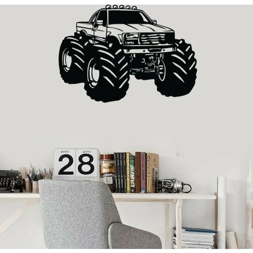 Monster Truck vinyl car wall decals childrens room decoration furniture garage art sticker car club fashion art decoration c03