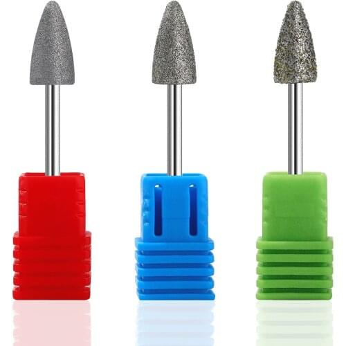 BNG 3/32"Nail Drill Bit Set Milling Cutter Pedicure remover Apparatus for Manicure Nail Files Steel Sand Diamond Nail Bits