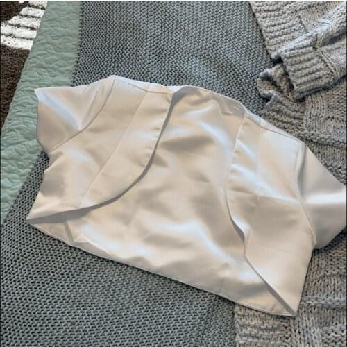 NEW Bridal Short Sleeve Satin Bolero wrap JACKET White or ivory custom szie