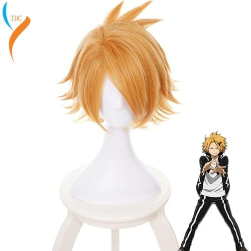 Boku no Hero Academia Kaminari Denki Wig Cosplay Costume My Hero Academia Men & Women Short Synthetic Hair Party Role Play Wigs