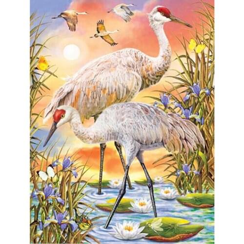 Full Square/Round diamond cross stitch Diamond embroidery Animal pelican icon Wall Sticker mosaic Home decoration handmade Gifts