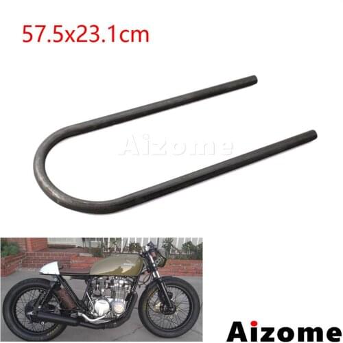 575mm Long Cafe Racer Rear Seat Hoop Loop Frame For Honda Yamaha Suzuki CB CG SR XJ Tracker Flat 7/8" Tube Steel Seat Tail Frame