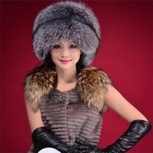 Kupokasi Fashion Costumes Faux Fox Fur Hat Keep Warm Women Men Winter Warmth Cap Russian Style sombreros de mujer