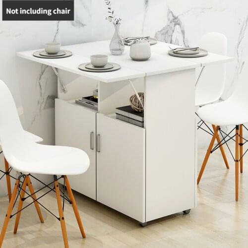 Folding Dining Table and Chair Combination Modern Simple Imitation Solid Wood Dining Chair Mobile Multifunctional Dining Table
