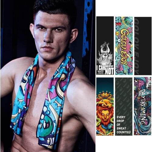 Ultralight Microfiber Gym Yoga Towel Quick Dry Cold Feeling Sweat Cooling Ice for Beach Swimming Running Jogging Travel