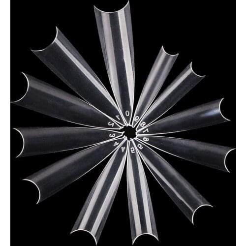 600pcs Manicure Fake Nails Tips White Full Card Nail Art Display Practice Acrylic UV Gel Varnish Tool Manicure