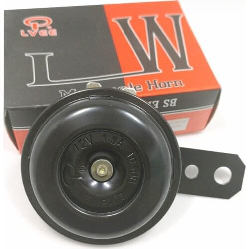 Universal Motorcycle Electric Horn kit 12V 1.5A 105db Waterproof Round Loud Horn Speakers for Scooter Moped Dirt Bike Carton Box