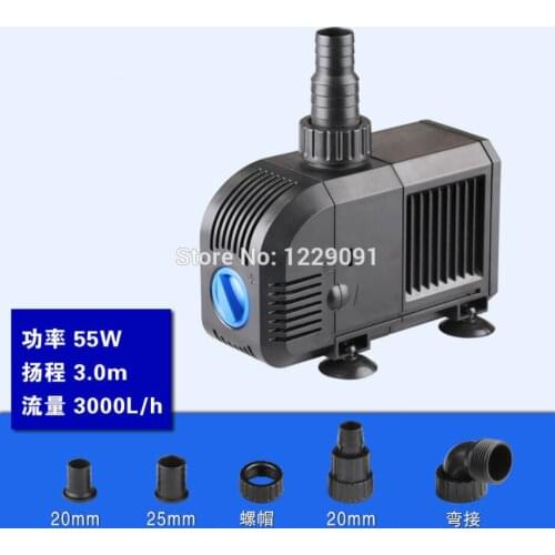 55w 3000L/H small water pump aquarium circulating filter Submersible fish tank fountain pump 3m head 220v AC