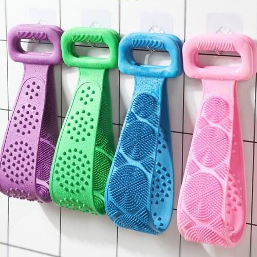 Magic Silicone Brushes Bath Towels Exfoliating Bath Belt Rubbing Back Mud Peeling Body Massage Skin Clean Shower Brushes