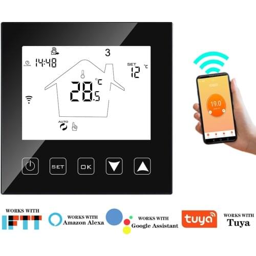 WiFi Thermostat For Boiler 3A/16A Temperature Controller Electric Warm Thermostat For Floor Heating Room Works with Echo Google