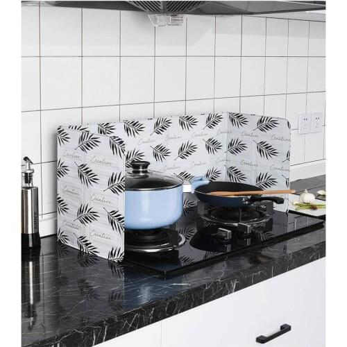 Protection Screen Aluminum Gas Stove Hot Baffle Stove Foil Plate Prevent Oil Splash Pan Foldable Home Kitchen Proof Cooking Tool