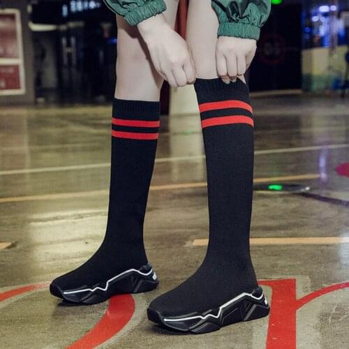 2020 women boots autumn boots short boots sneakers Long boots thick platform slip-on womens boots botas mujer E11-38