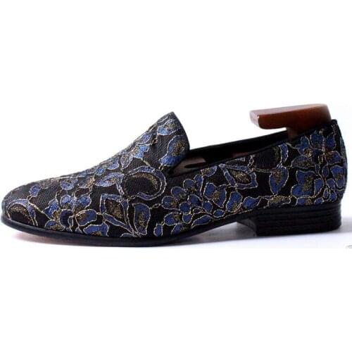 Winter embroidery casual shoes handmade High Quality Outdoor Slip on Men Shoes Oxfords Flats Fashion Loafers
