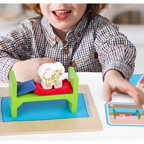 1 Set Educational Toy Classic Logical Thinking Training Wooden Toy Memory Training Desktop Toy Kit Birthday DIY Gift Baby Block