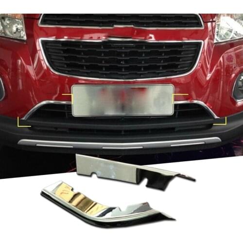 1 Pair Chrome Front Spoiler Lip Cover Front Bumper Lip Trim For Chevrolet Trax 2014 2015 2016 2017 2018 2019 Car Accessories