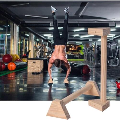 1 Pair Charcoal Wood Four-Corner Push-Up Bracket Stretch Stand Single Double Bars Rod Calisthenics Handstand Fitness Accessories