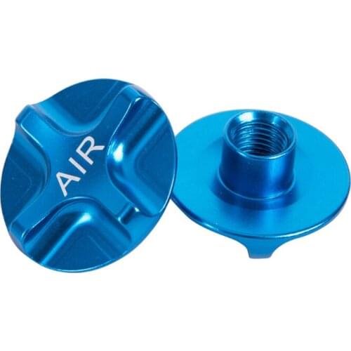 1pair ZTTO CNC Mountain Bike Air Gas Fork Value Cover MTB Front Fork Cap Protector Bicycle Parts Gold Blue