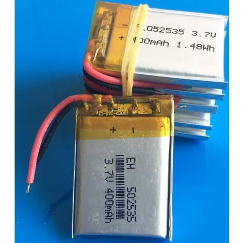 10 pcs 3.7V 400mAh lipo rechargeable battery polymer lithium for MP3 smart watch GPS DVD bluetooth speaker headset camera 502535