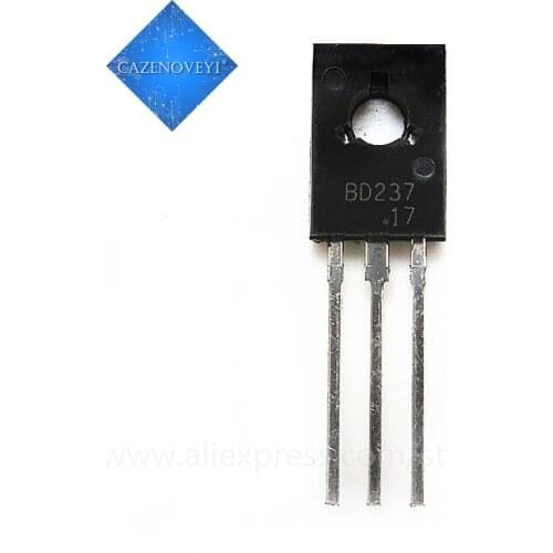 10pcs/lot BD237 TO-126 NPN 2A 100V transistor In Stock