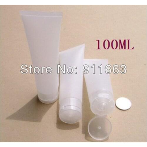 100ml,50pcs,PP+PVC Cosmetics refillable pipes,emulsion tube for mildy wash,shampoo,bath liquid,sunscreen cream,toothpaste