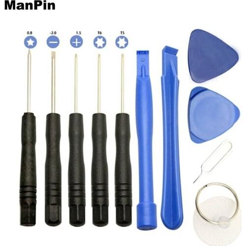 11 in 1 Mobile Phone Repair Tools Set Screwdrivers Kits Metal Spudger Pry Broken LCD Screen Display Opening Tool Tablet Cell Fix