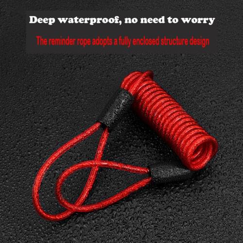 110cm Bike Scooter Motorcycle Motorbike Disc Lock Reminder Coil Cable Bicycle Security Spring Yellow