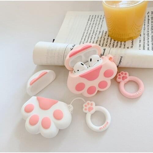 2019 cat paw cute Wireless Bluetooth Case For Apple Airpods 3 Earphone Silicone Headphones Cases For Airpods 3 Protective Cover